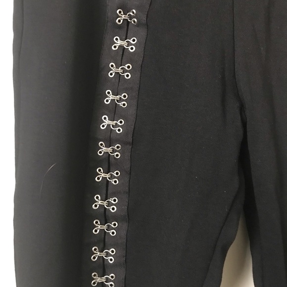 New Fashion Nova hook and closure glam punk chic trendy black leggings medium - Picture 3 of 4